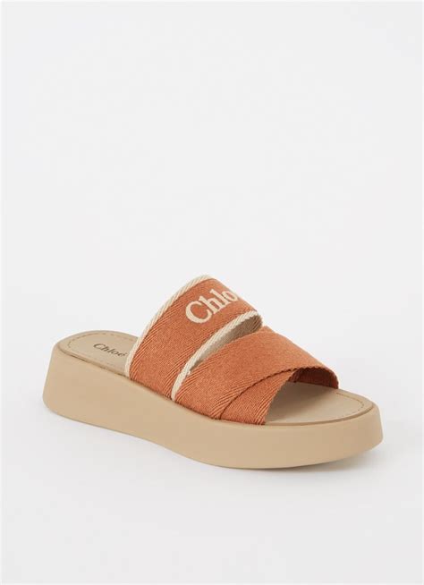 chloe slippers oranje|Chloé slippers voor dames koop je online bij de Bijenkorf.